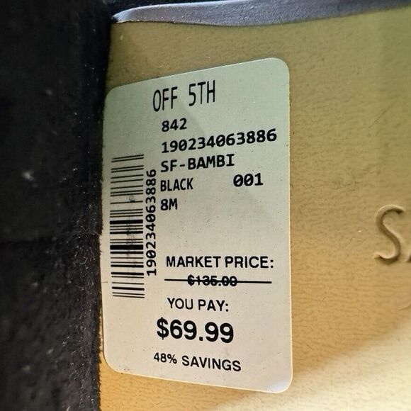 Saks‎ Fifth Ave. Black Suede Bambi Ankle Wrapped Block Heel Classic Heels Sz. 8 - Picture 7 of 7